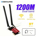 Kebidumei AC1200 WiFi 5 PCI - E Network Card Wireless Bluetooth 4.1 Adapter Dual Band 2.4G/5GHz 802.11AC For Win | SAMAG