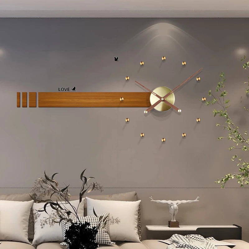Spain Large Wall Clock Modern Design Metal Luxury Wall Watches Clocks DIY Home Decor Silent Living Room Orologi Da Parete Gift