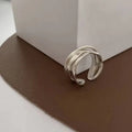 VENTFILLE 925 Sterling Silver Geometric Multilayer Round | SAMAG