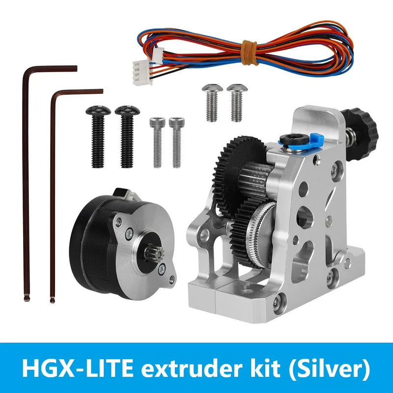 HGX LITE Extruder Dual Gear Extruder Hard Steel Reduction Gear High Speed Motor 3D Printer Parts for CR10 CR 10S Ender3 V2 VORON