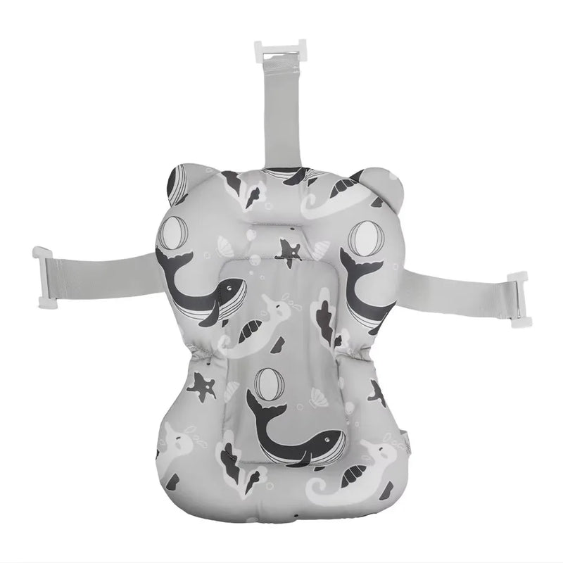 Baby Bath Support Seat Star Pattern Print 3D Breathable Mesh Soft Padded Pillow Non-Slip Infant Newborn Bath