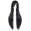 Synthetic Black Wig Cosplay Wigs Straight Long Wig Hinata Hyuga Cosplay Hair Enma Ai Costume Wig