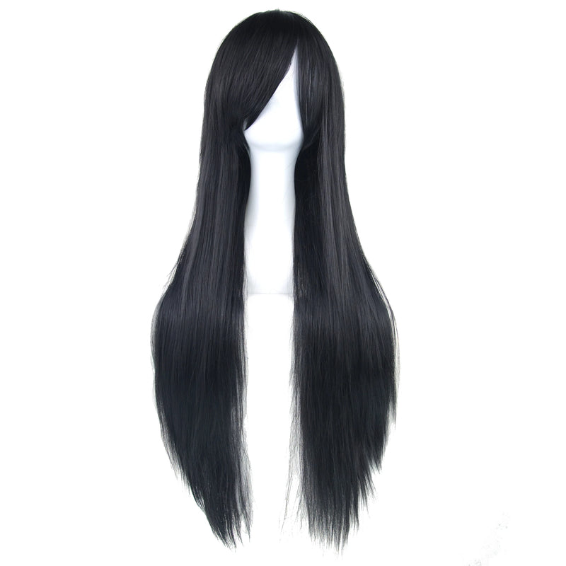 Synthetic Black Wig Cosplay Wigs Straight Long Wig Hinata Hyuga Cosplay Hair Enma Ai Costume Wig