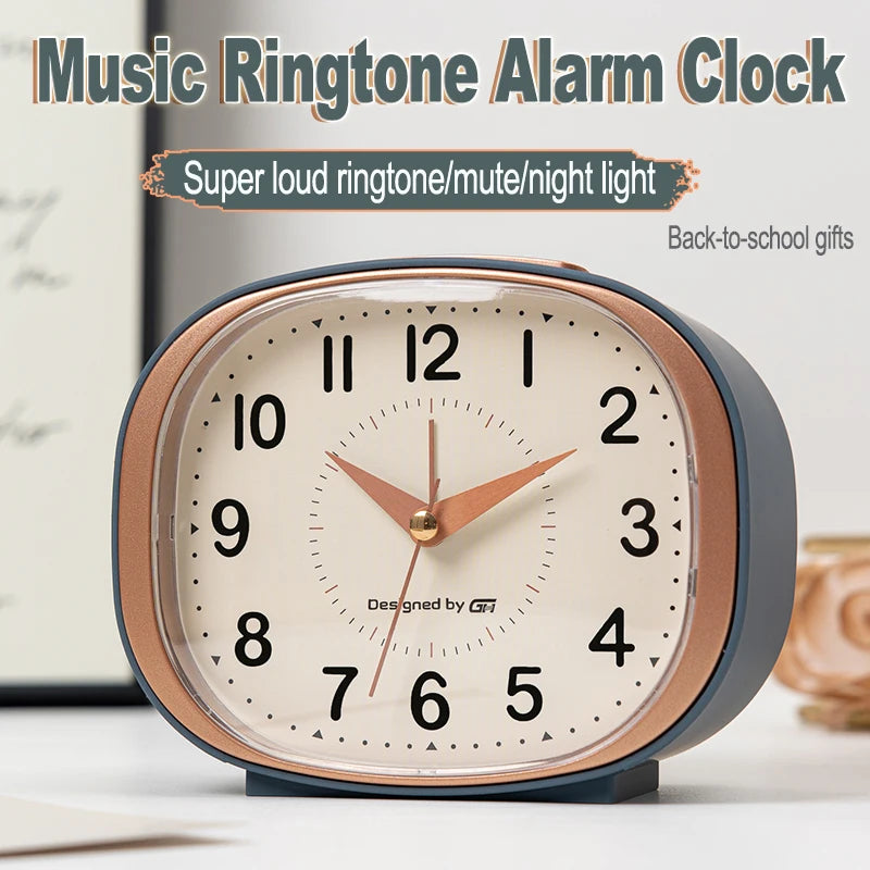 This Quiet Music Alarm Clock Is Perfect for Your Desk or Living Room and Includes Snooze and Night Light Functions.