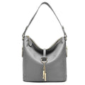 Zency Elegant Women Red Leather Handbag 100% Genuine Leather Lady Hobo Bag Charming Ring Medium Shoulder Bag Bright Yellow Bags
