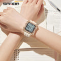SANDA Quality Brand Military Digital Wristwatch For Men Led Display Complete Stopwatch Waterproof Daily Electronic Male 6377