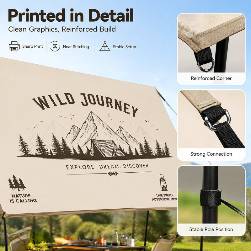 Personalized Camping Canopy Tent Custom Printed Outdoor | SAMAG