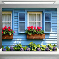 Garden Flower Windows Backdrops Indoor Floral Window Adult Birthday Party Decor Background Photography Studio Supplies Banner