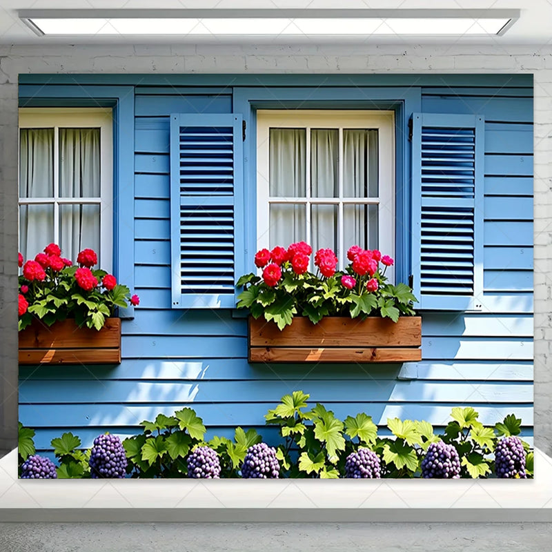 Garden Flower Windows Backdrops Indoor Floral Window Adult Birthday Party Decor Background Photography Studio Supplies Banner