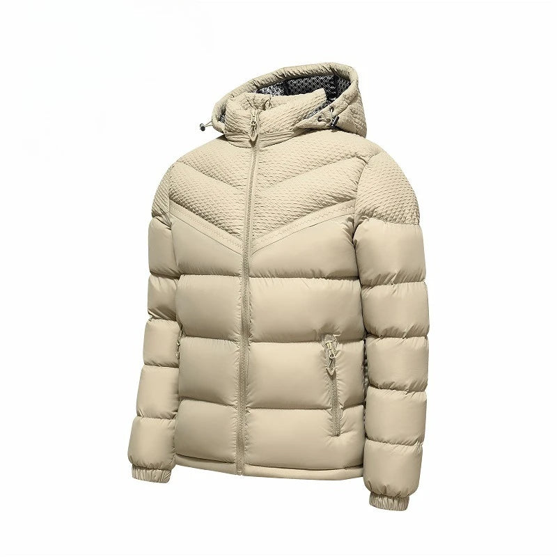 Winter Graphene Self-heating Puffer Jackets Men Thick Windproof Hooded Padded Jacket High Quality Ultralight Down Parka Coat Man