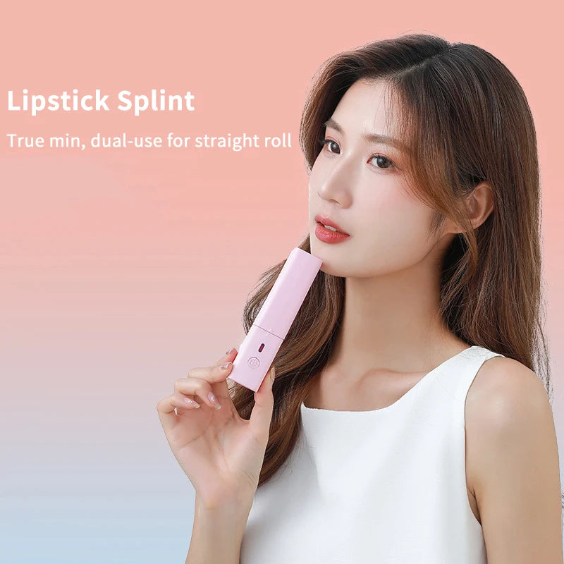Portable Mini Cute USB Straight Hair Stick Hair Straightener Dormitory Small Power Splint Fluffy Bangs Straight Hair Curling