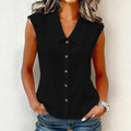 Women's Solid Color Sleeveless Shirts Summer Breathe - View 10 | SAMAG
