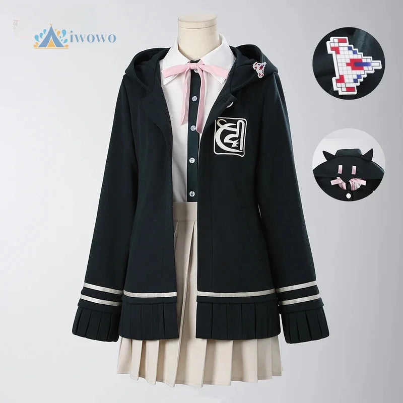 ChiaKi Nanami Cosplay Costume R-Quality Embroidery School Uniform Christmas Halloween Daily Wear
