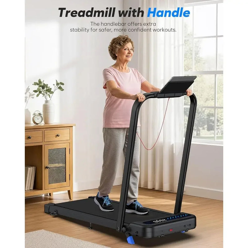 Compact 3.0HP Treadmill with Incline, Handle, and LED - View 6 | SAMAG