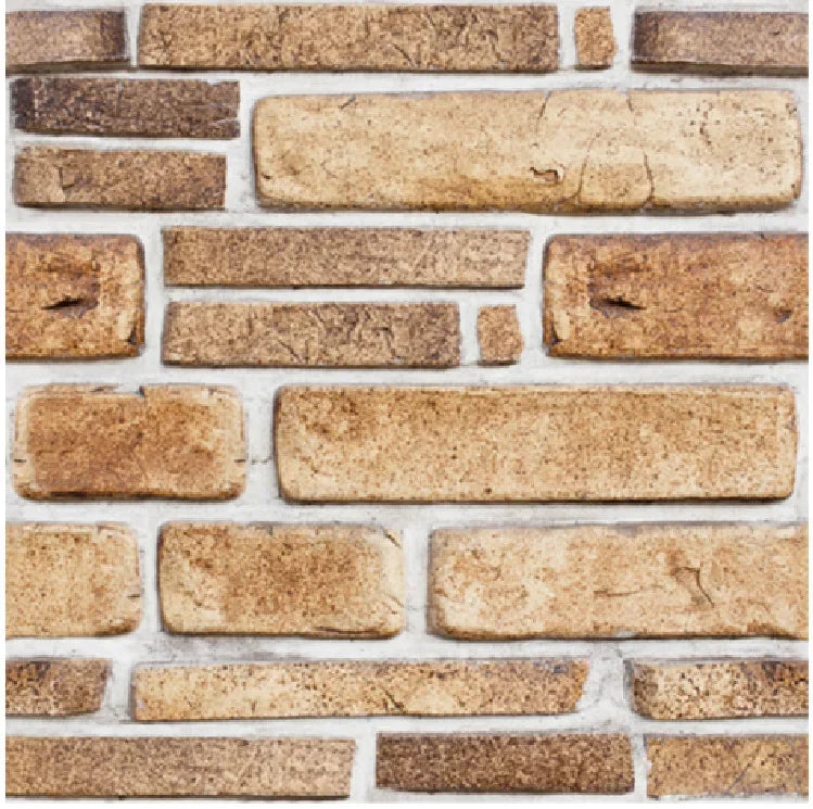 3D Self-Adhesive Wall Stickers Waterproof PVC Wallpapers Removable Wall Sticker for Home Bedroom Living Room TV Background Decor