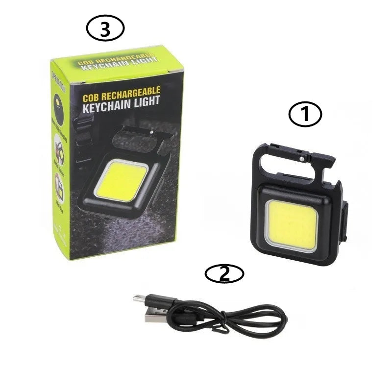 1-5PCS Mini 1500LM LED Flashlight Work Light Portable Pocket Flashlight Keychains Torch USB Rechargeable For Outdoor Camping