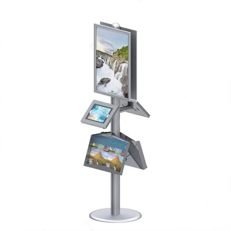 Tablet PC safety  floor stand, safety stand display with poster frame