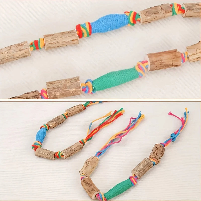 2pcsToy That Attracts Cats To Play - A Natural Cat Toy Made of Rope, Used for Chewing and Dental Care