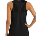 TACVASEN Womens Mesh Racerback Workout Tank Top Yoga Sleeveless Shirt High Low Curved Hem Quick Dry Breathable Athletic Vest