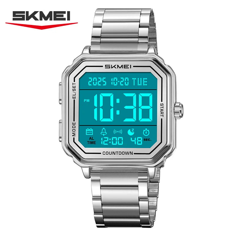 2559 Sport EL Light Casual Watch for Man Chronograph Countdown Stopwatch Digital Wristwatch 2Time Fashion - Visuel 2 | SAMAG