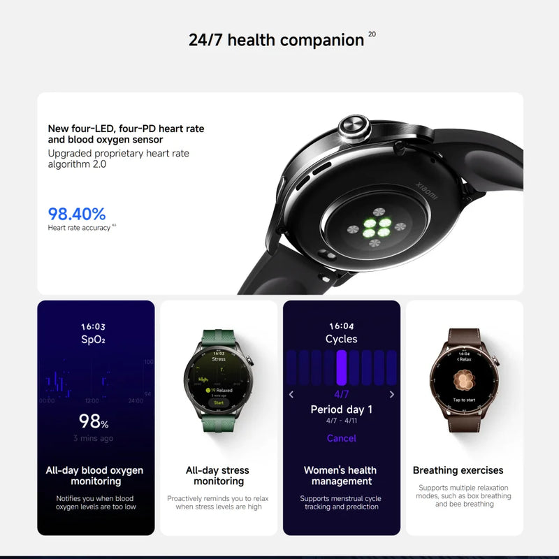 Global Version Xiaomi Watch S5 Smartwatch 1.48" AMOLED Screen 21 Days Battery Life All Day Health Monitoring 150+ Sports Modes