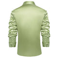 Solid Satin Shirts for Men Sage Green Black Yellow Red | SAMAG