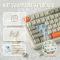 AJAZZ AK820 MAX Wireless office gaming esports mechanical keyboard hot-swappable RGB color settings suitable for PC and laptops