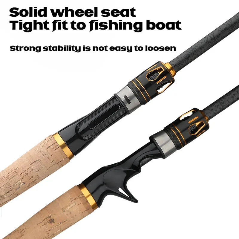Carbon Fiber Lure Rod Ultra-short Section Spinning/casting Pole 1.8M/2.1M/2.4M/2.7M Travel Superhard Fishing Rods