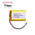 3.7V Lipo Battery Ph2.0 Plug Rechargeable Lithium Battery 3.7V For PS4 Humidifiers GPS Navigation  Bluetooth Speaker MP3 MP4