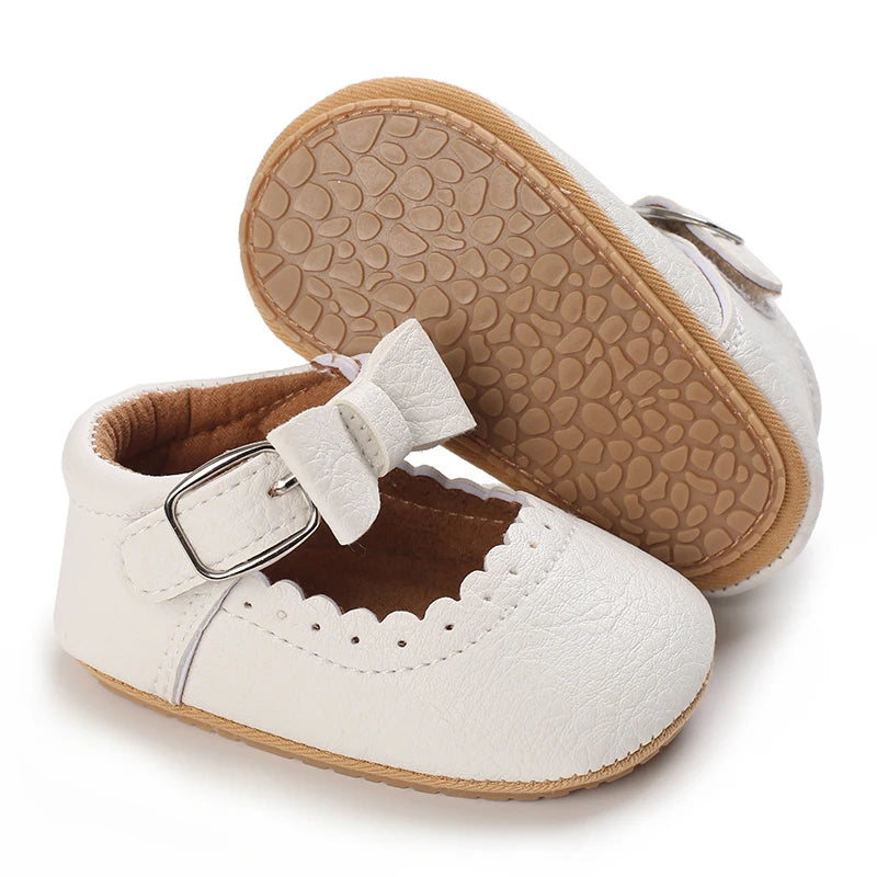 NEW Baby Baptist Shoes Girl Boy Shoes Lace Rubber Sole Anti-slip Toddler First Walkers Infant Crib Shoes Newborn Girl Moccasins