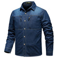 New Fashion Men Classic Light Blue Long Sleeves Denim | SAMAG