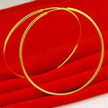 Senlissi - 18k Gold Plated Hoop Earrings For Women 925 Sterling Silver 2.0mm Fashion Rings Rose Cерьги - Visuel 3 | SAMAG