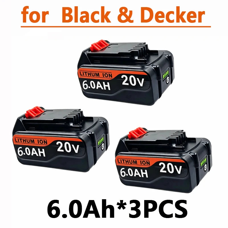 For Black & Decker LB20 LBX20 Battery Pack 3/4/6/8Ah BL2018 Long Runtime Lithium Replacement Battery