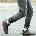 Men's Rain Boots Waterproof Rubber Shoes Outdoor Hiking Fishing Shoes PVC Kitchen Work Water Shoes Slip on Non-slip Ankle Boots