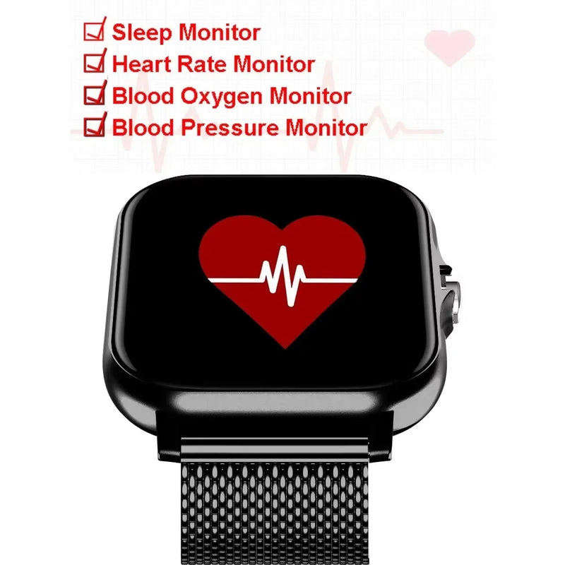 New 1.83'' Waterproof Smart Watch Message Answer Call Sleep Monitoring Sports Pedometer Information Alerts For iPhone Android