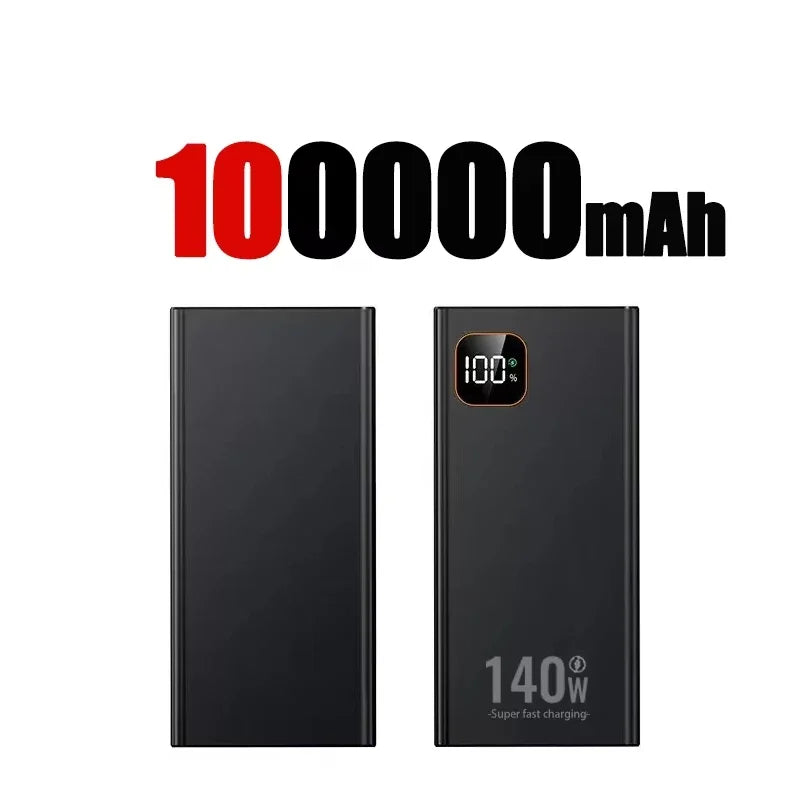 Lenovo 2026 140W 500000mAh Ultra Capacity Power Bank Super Fast Charging CCC Portable Charger For IPhone Samsung