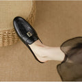 New Women's 2026 Retro Mules Low Heel Loafers Slip-On Shoes Elegant Daily Commute Casual Flat