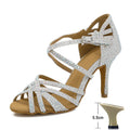 Latin Dance Shoes Women High Heels Hot Selling Diamond-encrusted Sandals Indoor Soft-soled Stage Game Party Social Ballroom Girl