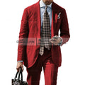 2025 New Casual Men's Suit Jacket Summer Spring Blazer Two Bottom Breathable Cotton Linen Coat 2 Pieces( Jacket+Pants )