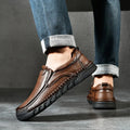 DIMANYU Men Loafers Slip‑on Casual Shoes Non‑Slip Genuine Leather  Walking Loafers Male Daily Outdoo Leather Footwear