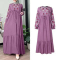 Women's Muslim Modest Fashion Maxi Dresses Floral Print | SAMAG