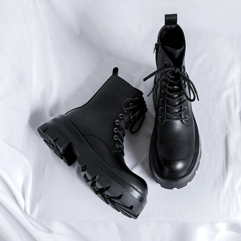 Winter Breathable Men Boots Fashion Street Style Casual Shoes Personalized Trend High Top Men Shoes Comfortable Casual Boots