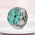Kiss Jewelry Women Men Vintage Classic Finger Watch Rings Punk Stretchy Strap Quartz Watches Clock Ring Hip-hop anillos 2023