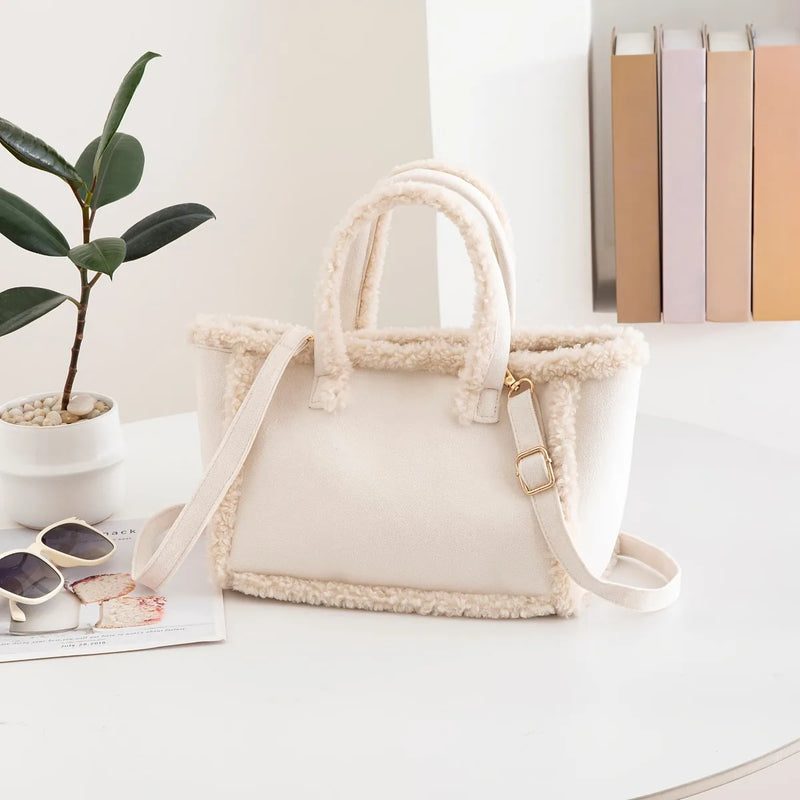 Women's Plush Crossbody Handle Bag Autumn Winter Elegant Bag Soft Velvet Handbag Large Capacity Shoulder Bag Best Gifts for Wedding Party Festival Valentine's Day Thanks Giving Day
