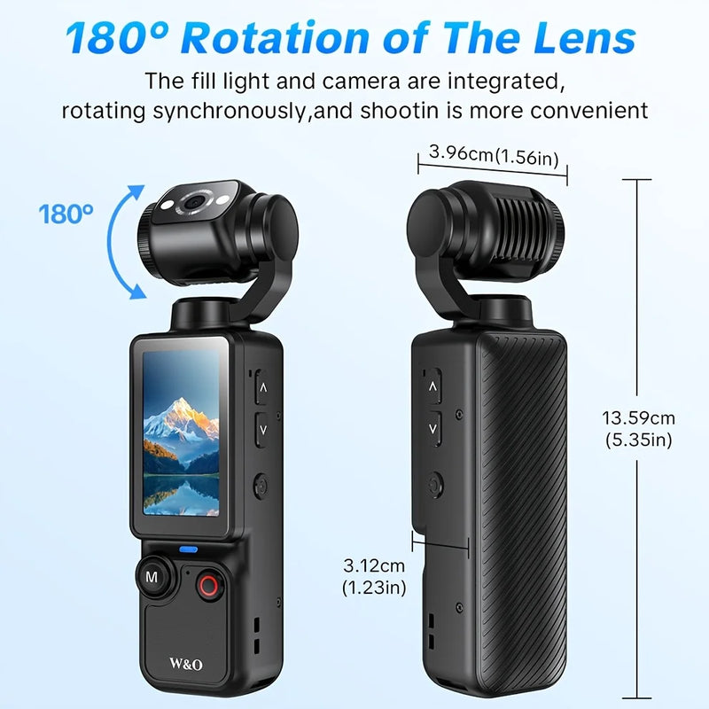 Kaysunlin WiFi Sports Wearable Camera Travel Bicycle Driver Recorder Mini Sports Cam for Motorcycle and Vlogging with 32GB Card