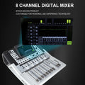 Gooermi  DM12 12 Channel Digital Audio Mixer USB DJ Mixing Console with 48V Phantom Power for Live Streaming Recording PC