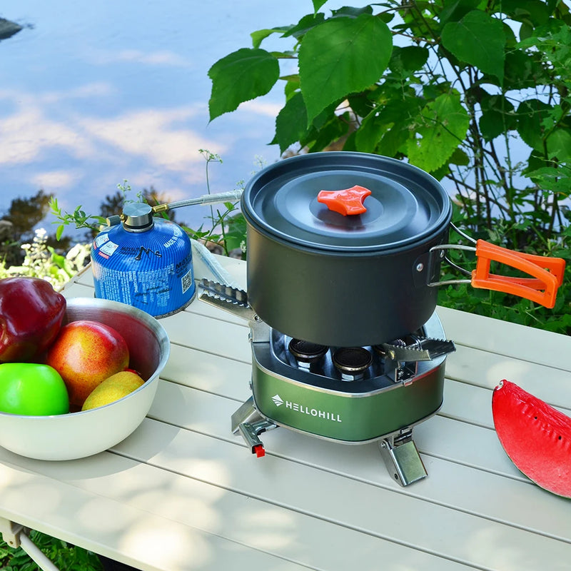 Strong Fire Stove High Firepower Portable Outdoor Stove Camping Gas Stove Folding Head Burner with Storage Bag For Hiking
