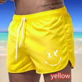 2026 Summer New Men's Smiling Face Printed Design Sports Shorts Outdoor Leisure Breathable Speed Drying Basketball Beach Shorts