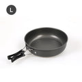 WESTTUNE Camping Frying Pan Aluminum Camping Picnic Plate Dish Portable Outdoor Cookware with Foldable Handle Hiking Cookware
