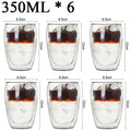 2-18PCS Double Wall High Borosilicate Glass Mug Heat Resistant Tea Milk Juice Coffee Water Cup Bar Drinkware Gift Creativity Set